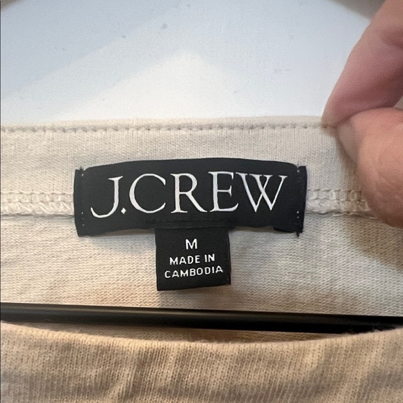 J. Crew Mariner jersey relaxed boatneck T shirt in stripe Size M - Picture 3 of 4